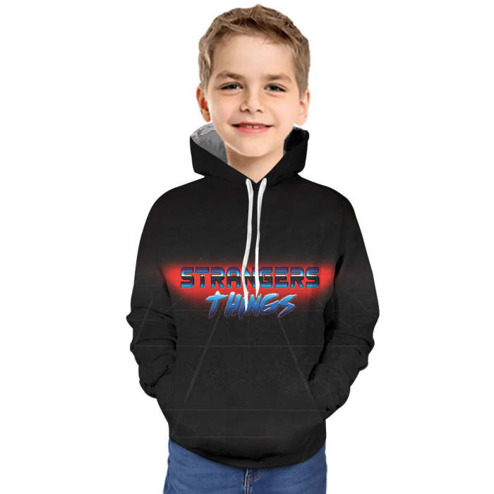 Stranger Thing Red Checks Hoodies For Kids