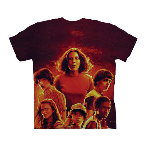 Stranger Things Red Full Print T-Shirt