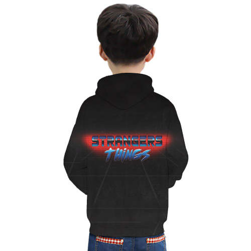 Stranger Thing Red Checks Hoodies For Kids