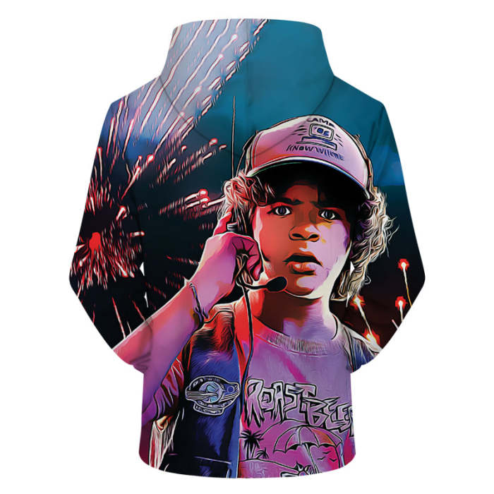 Stranger Things Dustin Print Hoodie