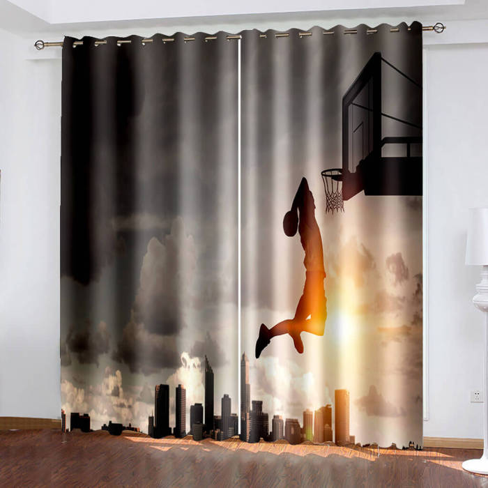 Nba Basketball Curtains Blackout Window Drapes