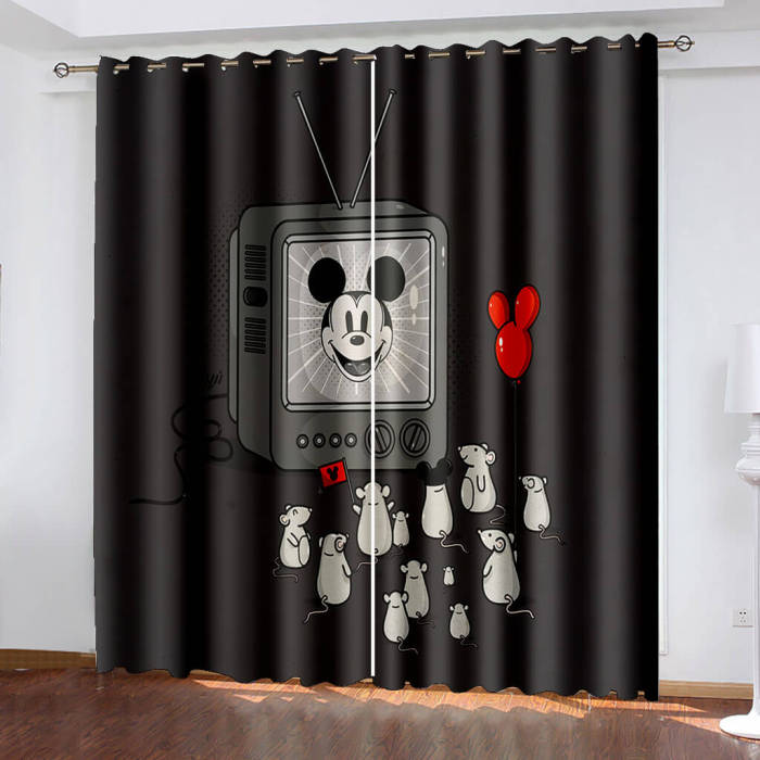 Mickey Mouse Curtains Blackout Window Drapes