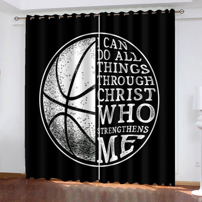 Basketball Curtains Blackout Window Drapes
