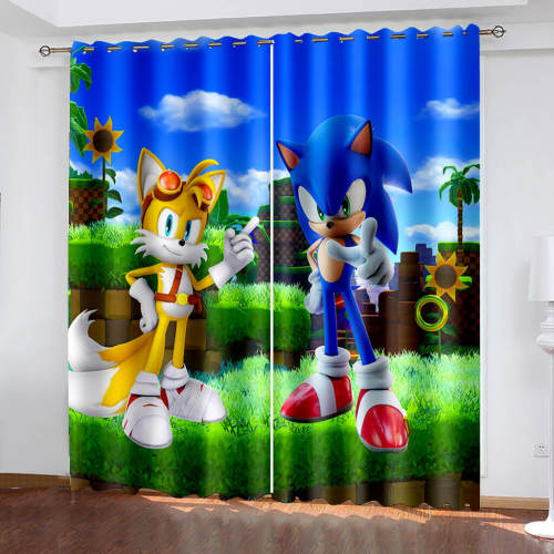 Sonic The Hedgehog 2 Curtains Blackout Window Drapes