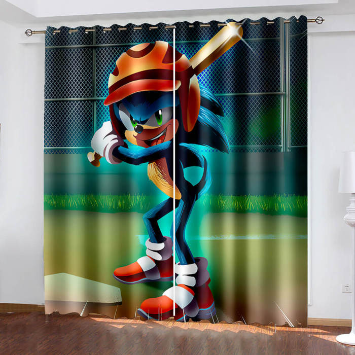 Sonic The Hedgehog Curtains Blackout Window Drapes