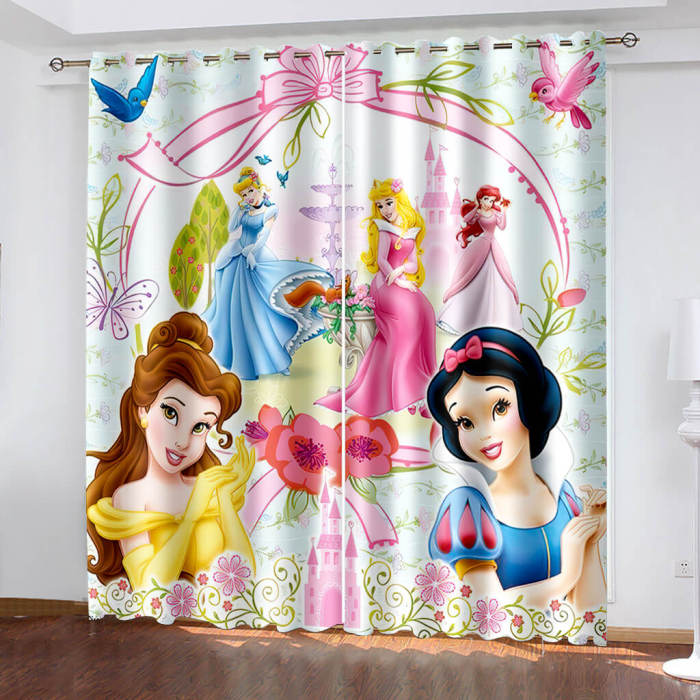 Snow White Curtains Cosplay Blackout Window Drapes