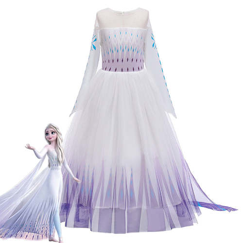 Kids Child Size Disney Frozen 2 Elsa Dress Cosplay Costume