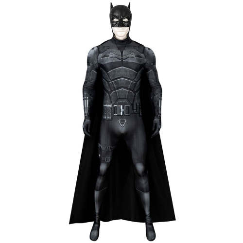 Dc The Batman  Bruce Wayne Robert Pattinson Zentai Jumpsuit Cosplay Costume