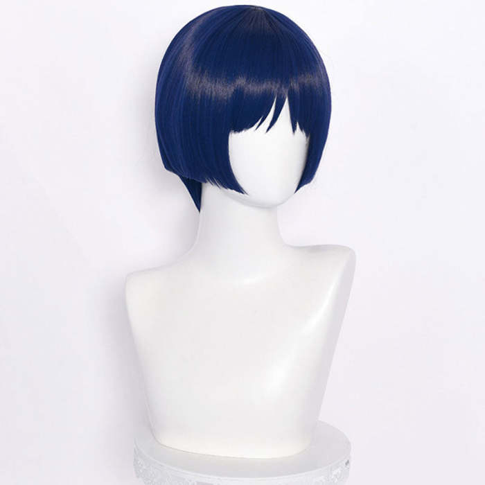 Genshin Impact Scaramouche Blue Cosplay Wig