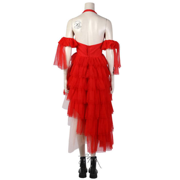 Dc The Suicide Squad 2 Harley Quinn  Movie Red Dress Halloween Cosplay Costume