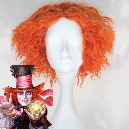 Alice In Wonderland Through The Looking Glass Mad Hatter Cosplay Orange Wig