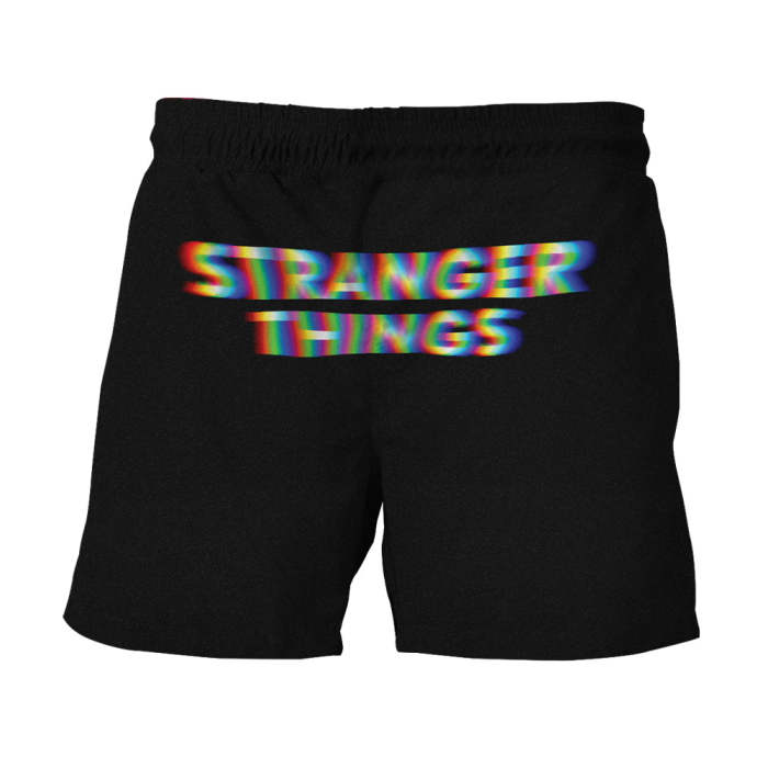 Stranger Things Black Shorts For Men