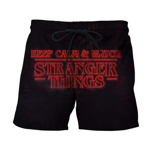 Stranger Things Black Color Shorts For Men