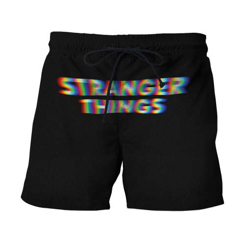 Stranger Things Black Shorts For Men