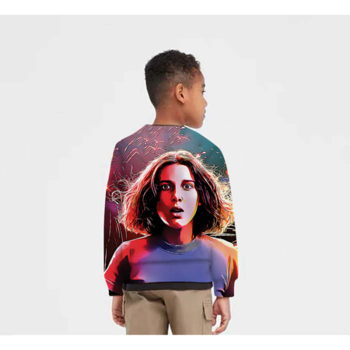 Multi-Color Stranger Things Kids Sweatshirt