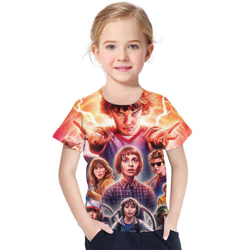 Stranger Things Characters Printed Kids T-Shirt