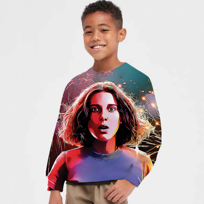 Stranger Things Printed Sweatshirt For Kids