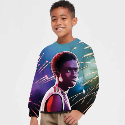 Sweatshirt For Kids With Stranger Things Theme