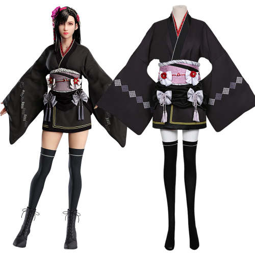Final Fantasy Vii Remake Tifa Lockhart Exotic Kimono Cosplay Costume