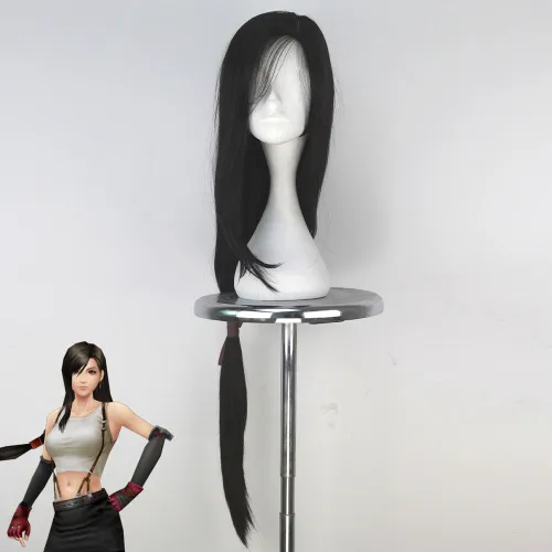 Final Fantasy Vii Remake Ff7 Tifa Lockhart Black Cosplay Wig