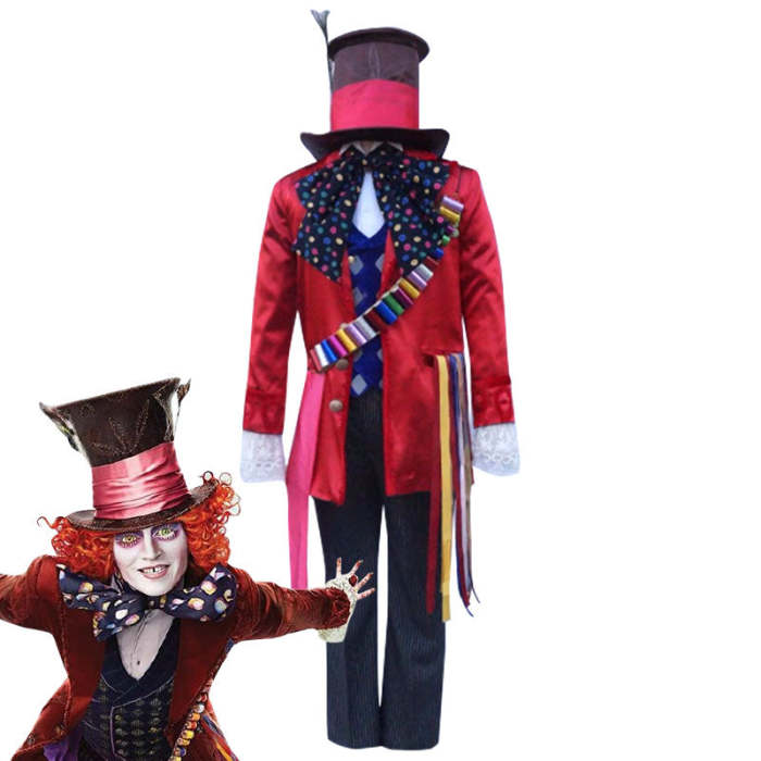 Alice In Wonderland:Through The Looking Glass Mad Hatter Cosplay Costume