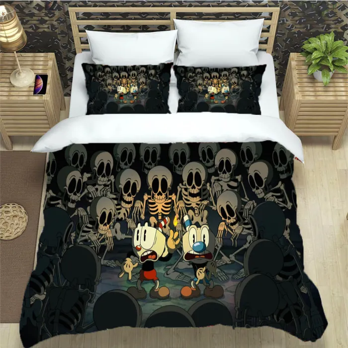 The Cuphead Show Bedding Set Quilt Cover Without Filler