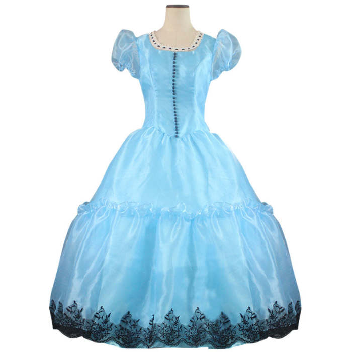 Alice In Wonderland Alice'S Adventures In Wonderland Alice Kingsleigh Dress Cosplay Costume
