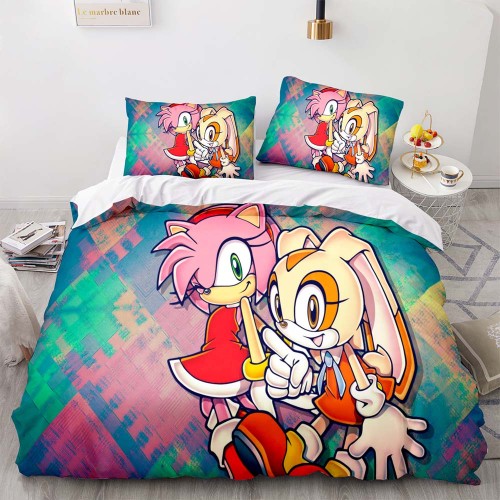 Sonic Pattern Bedding Set Quilt Cover Without Filler
