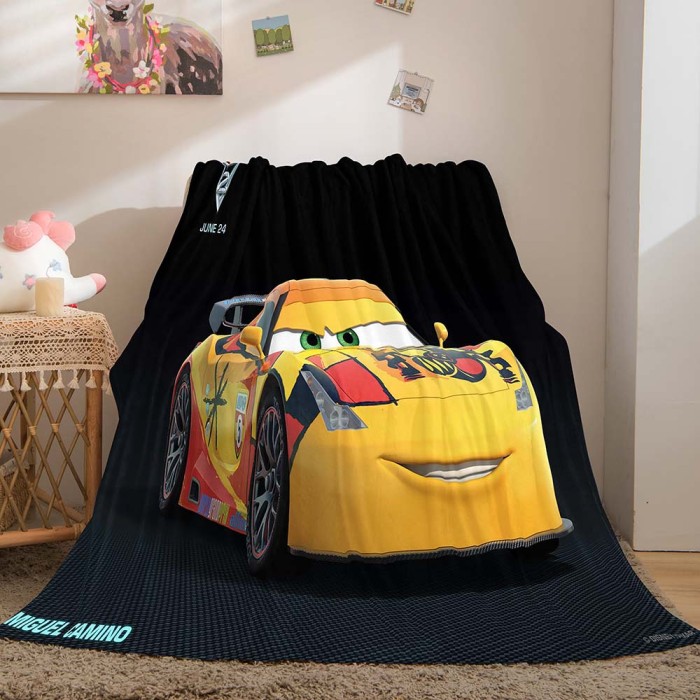 Cartoon Cars Blanket Flannel Throw Room Decoration