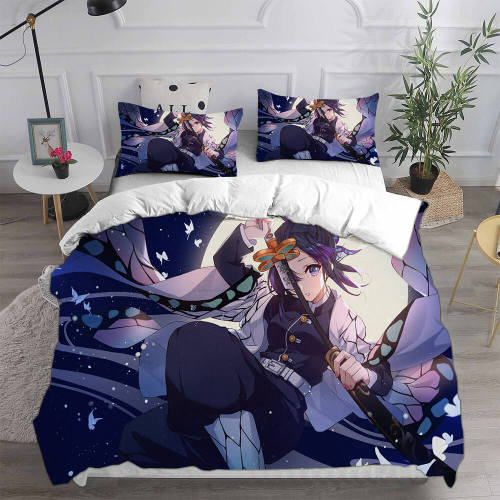 Demon Slayer Nezuko Bedding Set Quilt Cover Without Filler