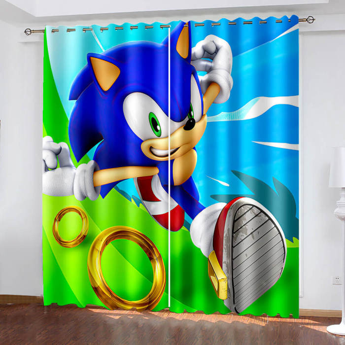 Sonic The Hedgehog Curtains Blackout Window Drapes