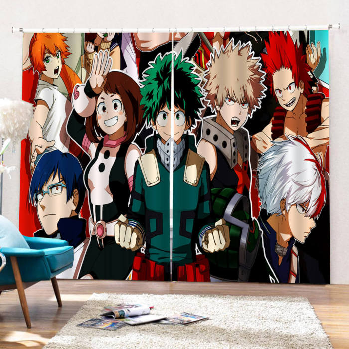 My Hero Academia Curtains Cosplay Blackout Window Drapes For Room Decoration