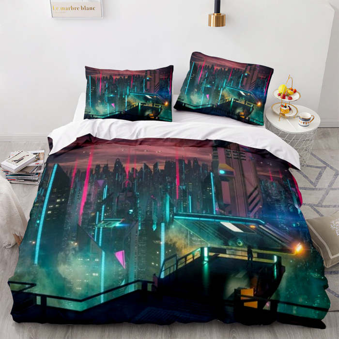 Cyberpunk Bedding Set Duvet Covers Cosplay Bed Sheet Sets