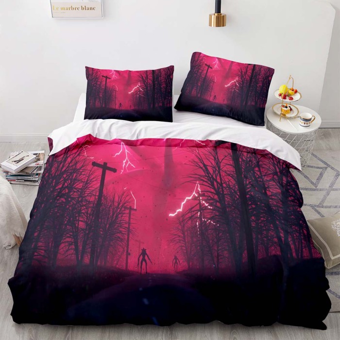 Stranger Things Bedding Set Pattern Quilt Cover Without Filler
