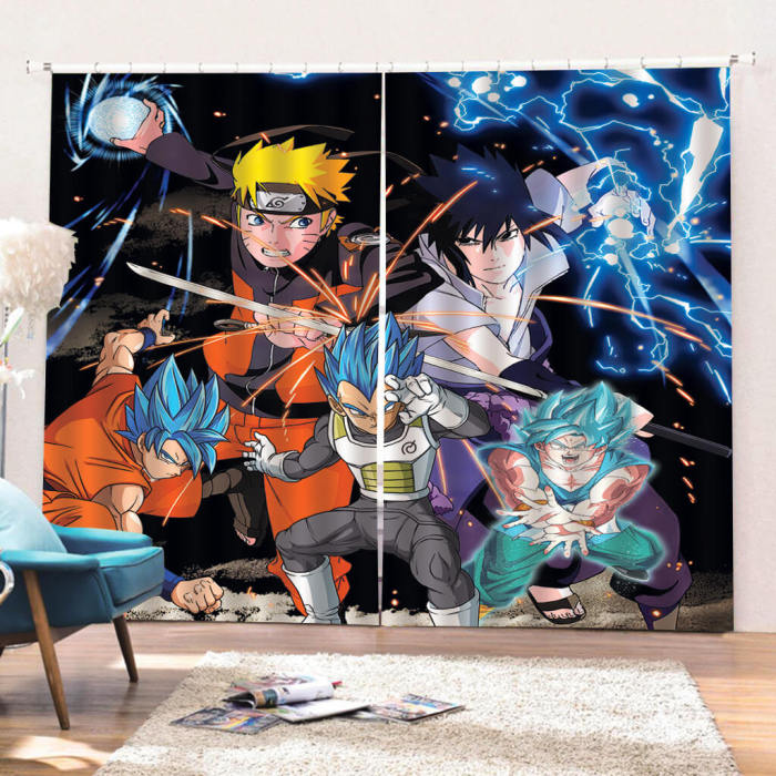 Naruto Curtains Cosplay Blackout Window Drapes For Room Decoration