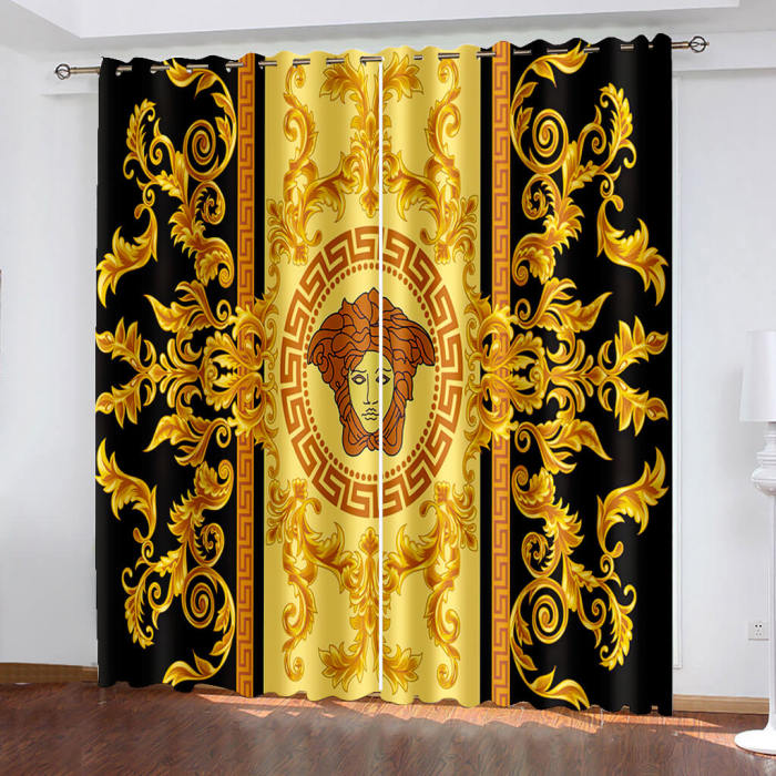 Versace Pattern Curtains Blackout Window Drapes