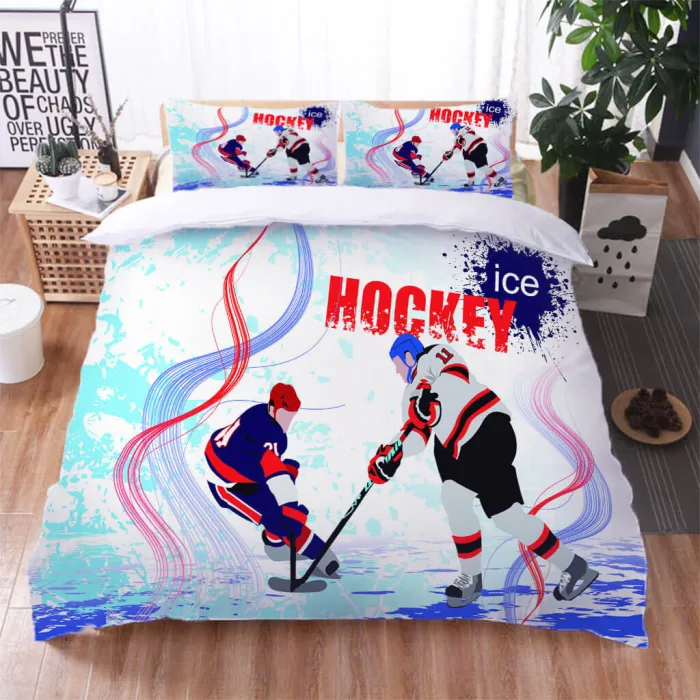 Skiing Sports Bedding Set Quilt Duvet Cover Bed Sheet Sets