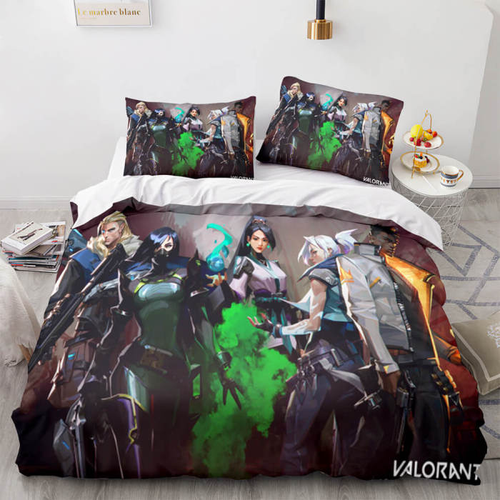 Game Valorant Bedding Set Cosplay Duvet Cover Bed Sheet Sets