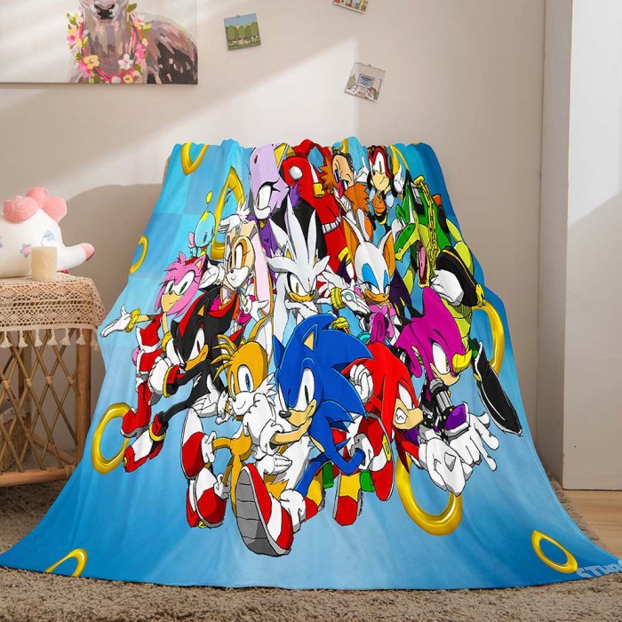 Adventures Of Sonic The Hedgehog Blanket Flannel Throw