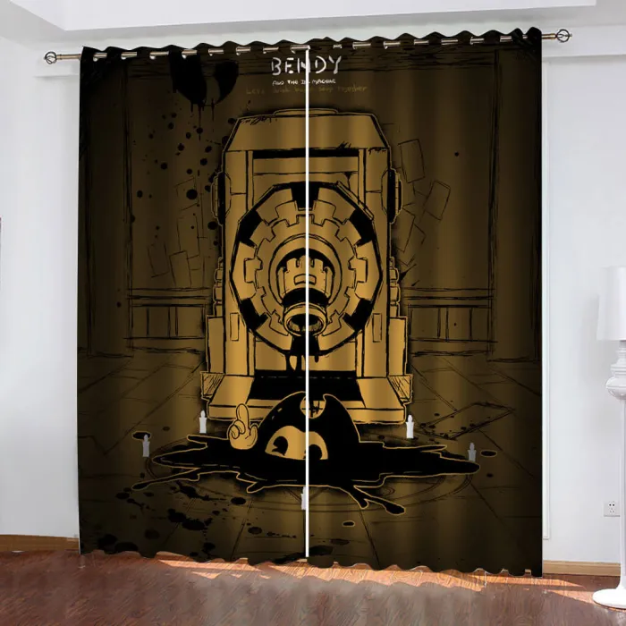 Bendy And The Ink Machine Curtains Blackout Window Treatments Drapes