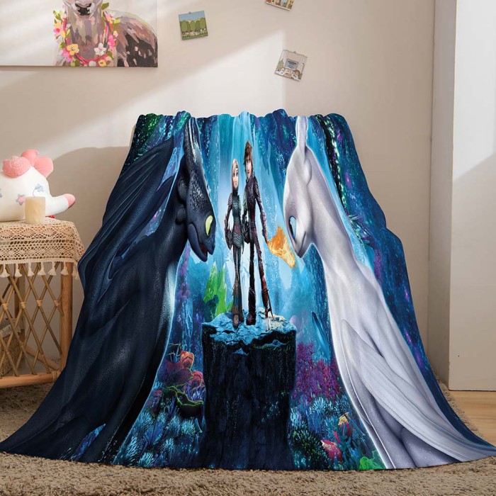 How To Train Your Dragon Blanket Flannel Throw Room Decoration