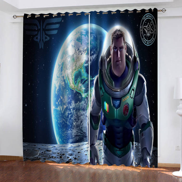 Lightyear Curtains Cosplay Blackout Window Drapes