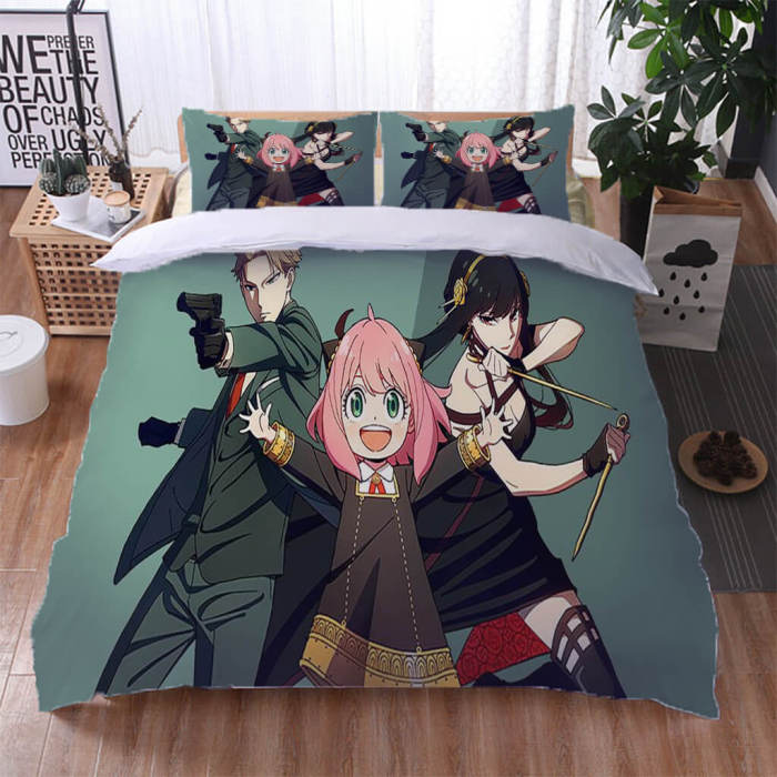 Spy X Family Bedding Set Quilt Duvet Covers Cosplay Bed Sheet Sets