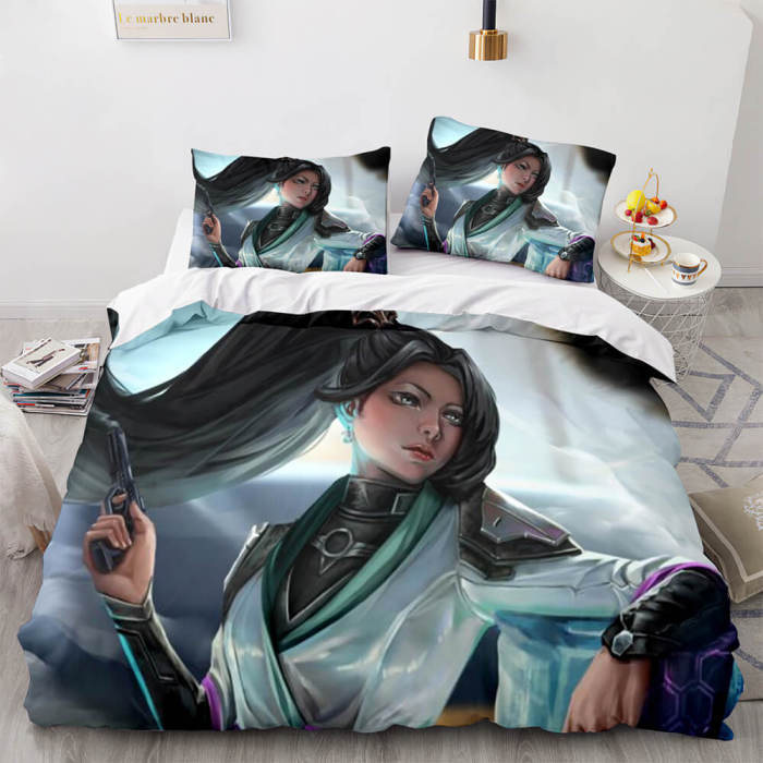 Valorant Bedding Set Cosplay Duvet Cover Bed Sheet Sets