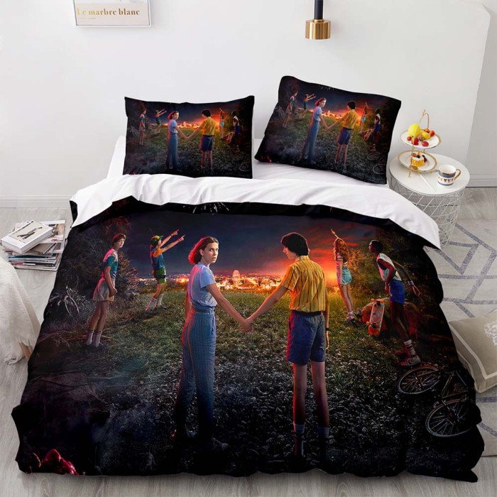 Stranger Things Bedding Set Pattern Quilt Cover Without Filler