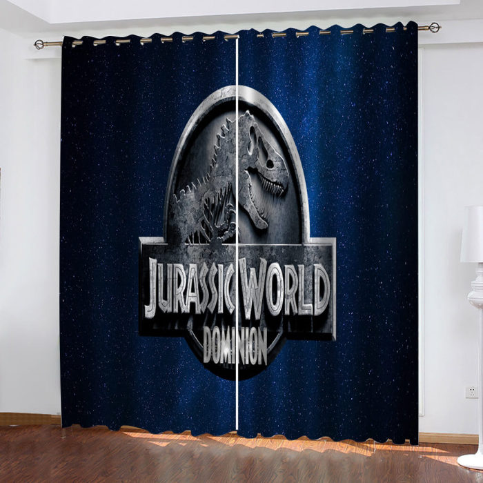 Jurassic World Dominion Curtains Cosplay Blackout Window Drapes