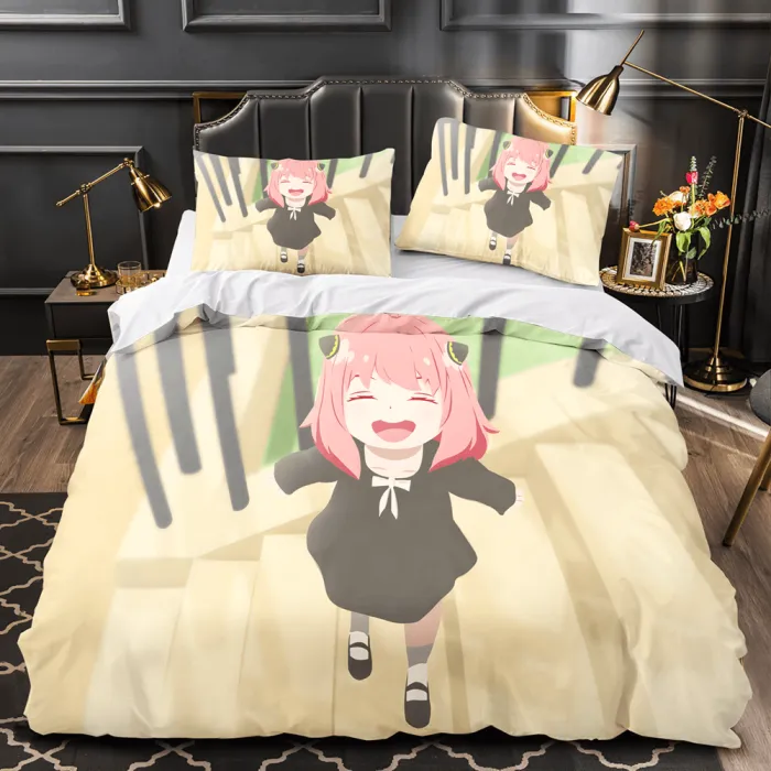 Spy×Family Anya Forger Bedding Set Duvet Cover Cosplay Bed Sheet Sets