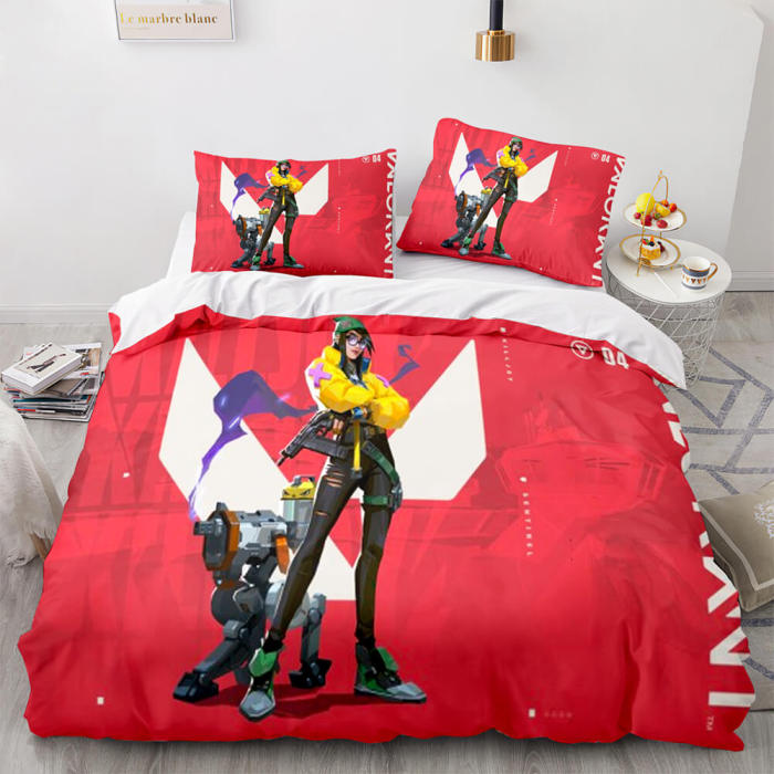 Game Valorant Bedding Set Cosplay Duvet Cover Bed Sheet Sets