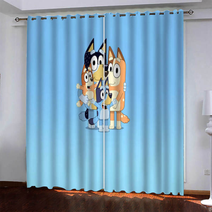 Bluey Curtains Blackout Window Drapes Room Decoration