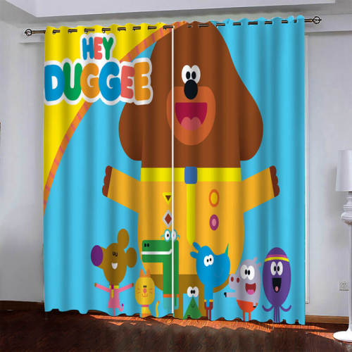 Hey Duggee Curtains Pattern Blackout Window Drapes